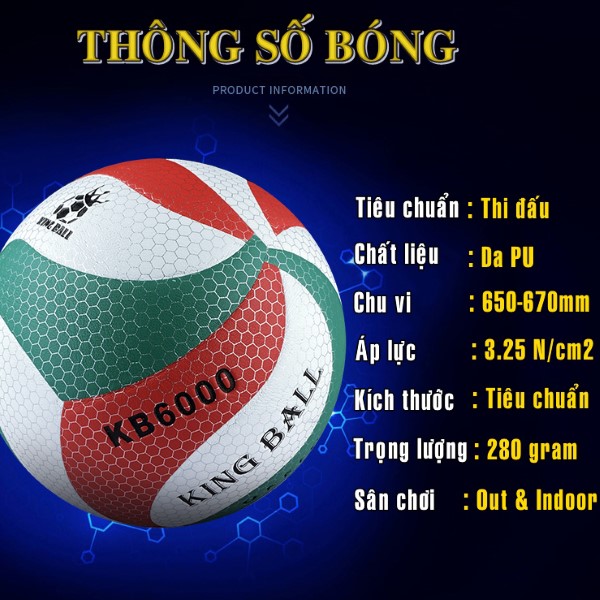 Trọng lượng và kích thước quả bóng chuyền tiêu chuẩn