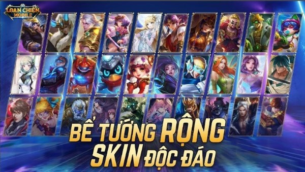 Loạn Chiến Mobile tập hợp đa dạng của những vị tướng oai hùng