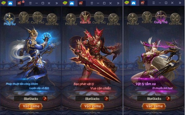 Hệ thống nhận vật và class trong game MU Đại Thiên Sứ H5